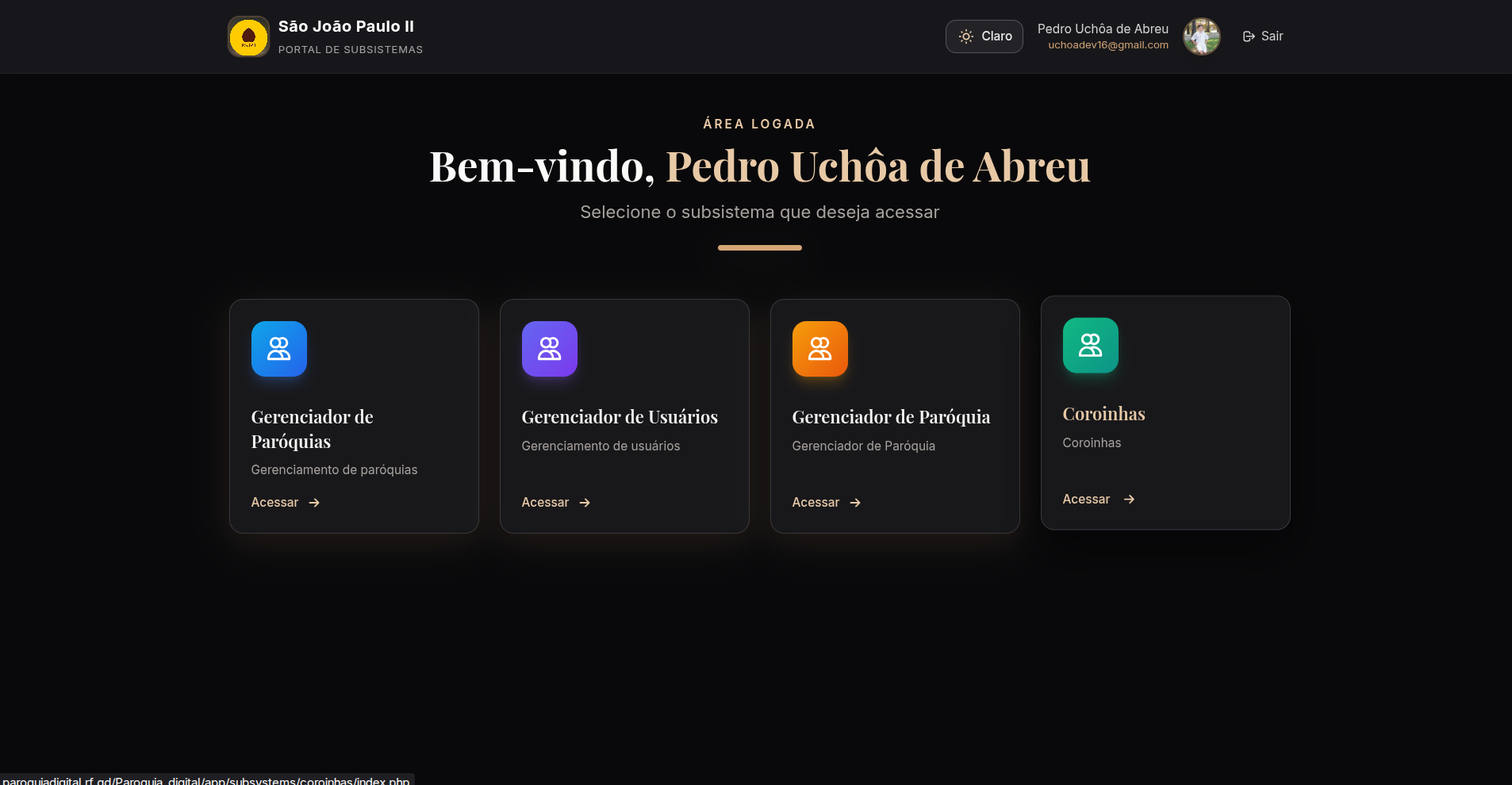 Sistema de autenticação